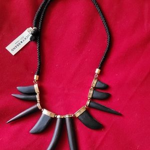 Luck Brand faux Talon black Necklace